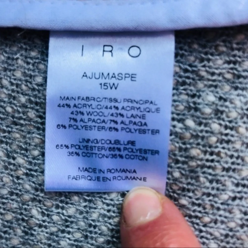 NWT IRO $625 Ajuma Chunky Knit Moto Jacket